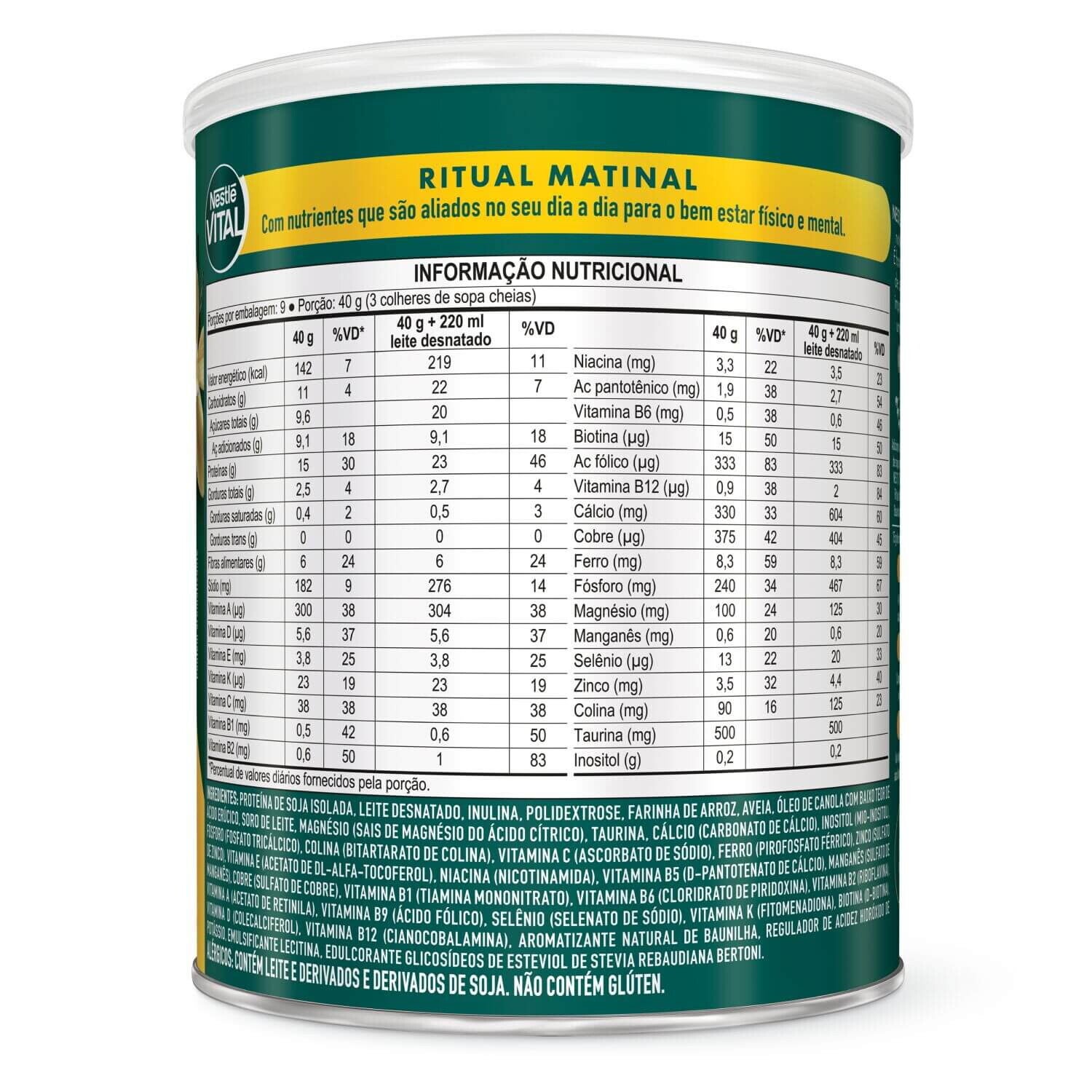 Vital Ritual Matinal sabor Baunilha lata de 360g