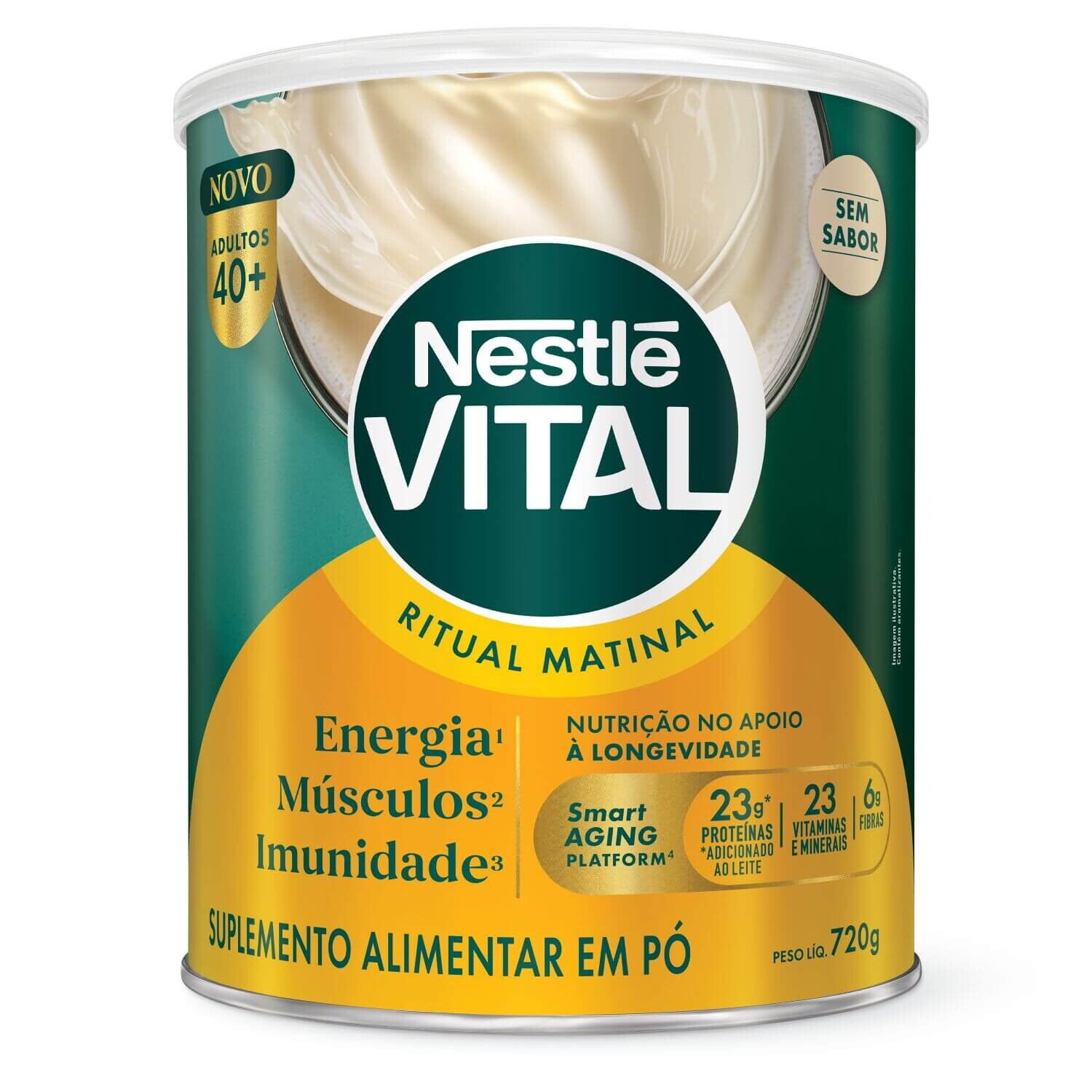 Vital Ritual Matinal sabor sem sabor lata de 720g
