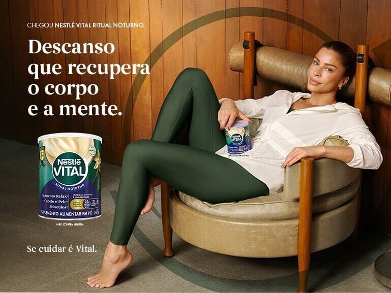 "Descanso que recupera o corpo e a mente" Banner com Grazi Massafera