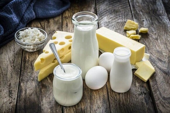 Laticínios, leite, queijo, iogurte, ovos são fontes de taurina
